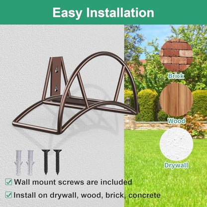 TomCare Garden Hose Holder Wall Mount, 150FT Capacity Water Hose Hanger - color: Bronze, size: Standard