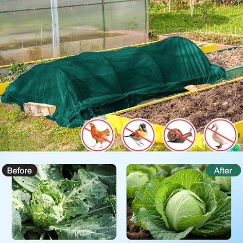 32.8x9.8 Ft Plant Covers Freeze Protection, Warm Winter Frost Cloth Blanket - color: Green-33x10ft
