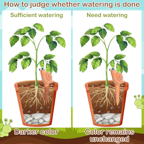 Relaxweex 6 Pcs Water Sensor Ceramic The Potting Shed Water Sensor Plant Decoration Moisture Monitor Gardening Houseplant Humidity Meter Fun Gardening Gift for Your Potted Plant