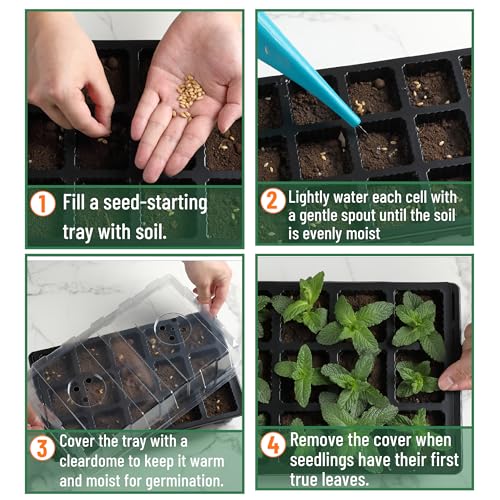 Mr. Pen- Seed Starter Tray Kits, 10 Set, Total 150 Cells - size: 15-Cells 10-Pack