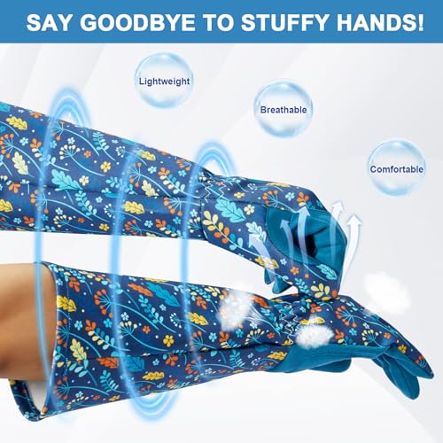 Gardening Gloves for Women, Rose Pruning Thorn Proof Women garden gloves, with Long Forearm Protection for garden Work - size: X-Large
