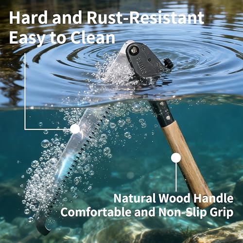 Folding Saw, Wooden Handle - color: 31in
