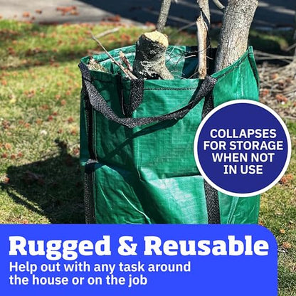 DURASACK Heavy Duty Home and Yard Bags, Green, 3 Pack - color: Green