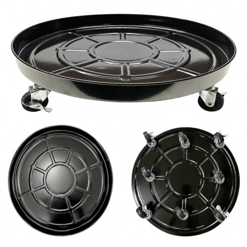 Choclaif Plant Caddy with Wheels, 2 Pack Black Heavy Duty Plant Stand with Universal Wheels, Round Pot Trolley for Indoor (20) - size: 20