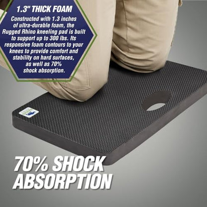 RUGGED RHINO Extra Thick Foam Kneeling Pad for Gardening, Black - color: Onyx Black