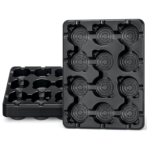 homenote 10 Pack 12 Cell Reusable Seed Starting Trays for 4 Inch Planters - size: 4 Inch, style: 10 Pack Seed Starter Tray