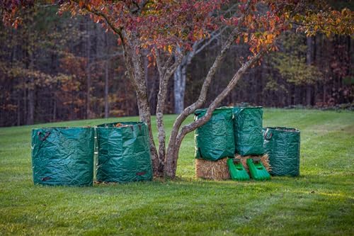 Gardzen 3 Pack 80 Gallon Garden Waste Bags Reusable Heavy Duty - size: 80 Gallon - 3 Pack