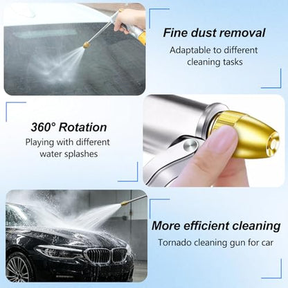 Brass High Pressure Power Washer,Heavy Duty Garden Hose Nozzle,Turn Any Hose into a High Pressure Water Cleaning Jet for Garden Spray,Car Wash & Pet Shower