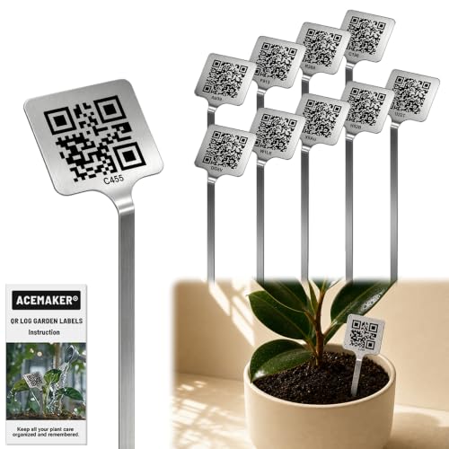 QR Plant Labels, Scan-to-Record Plant Care Tracker, 10 pcs - size: 10pcs