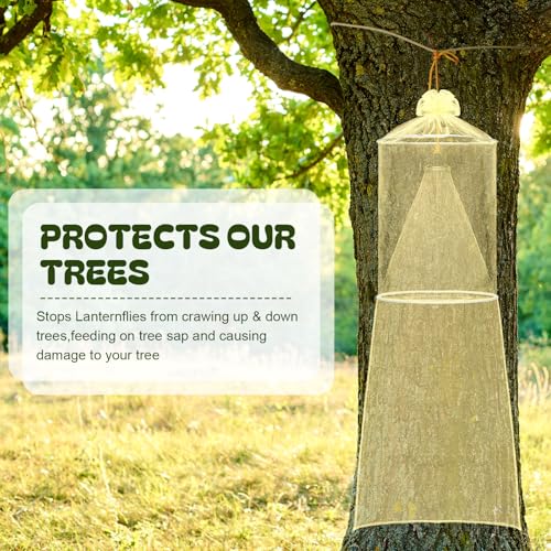 Qualirey 8 Pack Spotted Lanternfly Trap Lanternfly Killer for Tree,Yellow - color: Yellow
