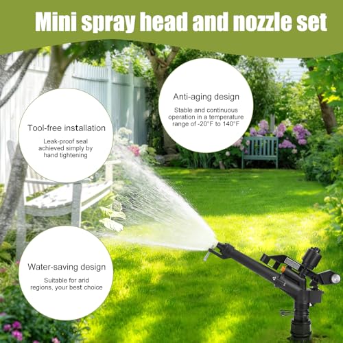 360 Rotating Irrigation Sprinkler Plastic Thread for Farm Garden Watering