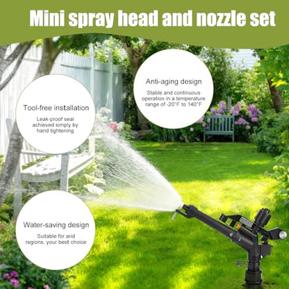 360 Rotating Irrigation Sprinkler Plastic Thread for Farm Garden Watering