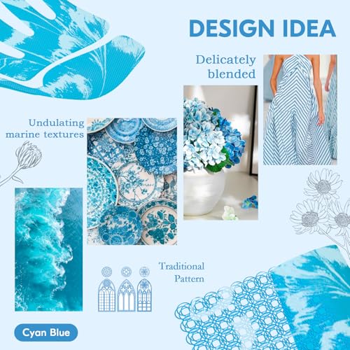 Vgo... Long Gardening Gloves Waterproof Anti-Slip Yard Work(TP1117,M) - color: Blue+white, size: Medium