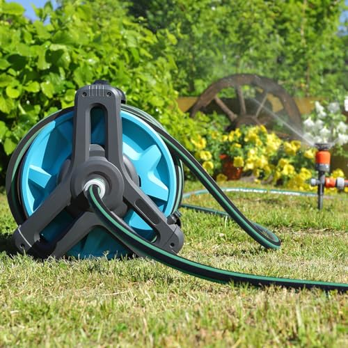 M METERXITY Garden Hose 5/8 Inch x 8 FT, Flexible PVC Leader Hose, Leakproof Water Hose with Swivel Handle, Male to Female Fittings, Burst 600 PSI [Black Green] - size: 8 FT, style: Male to Female