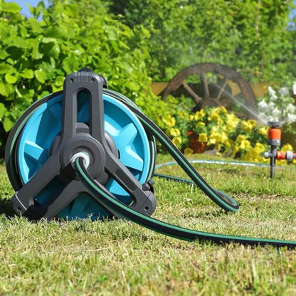 M METERXITY Garden Hose 5/8 Inch x 10 FT, Flexible PVC Leader Hose, Leakproof Water Hose with Swivel Handle, Double Female Fittings, Burst 600 PSI [Black Green] - size: 10 FT, style: Double Female