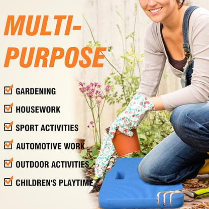Gardzen Extra Thick Garden Kneeling Pad, EVA Foam Kneeler Pad for Gardening, Baby Bath, Yoga, Pilates, Exercise, 18" x 11" x 1.5", Blue - size: 18"x11"x1.5" - 1 Pack
