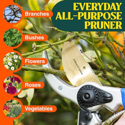 Haus & Garten ClassicPRO Bypass Pruning Shears and PowerPRO Bypass Loppers Bundle