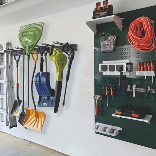 Aking Ace Wall Mount Tool Storage Rack, Adjustable Garden Tool Organzier - color: Black, size: 36 Inch