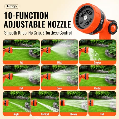Nitigo Ultra Lightweight Garden Hose 50 FT, 2 Pounds - size: 50ft