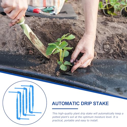 Yardwe 100Pcs Automatic Drip Irrigation Stakes for Indoor Plants Self-Watering System Flower Pot Watering Tool Portable Easy Install Drip Emitter Stakes for Home Garden
