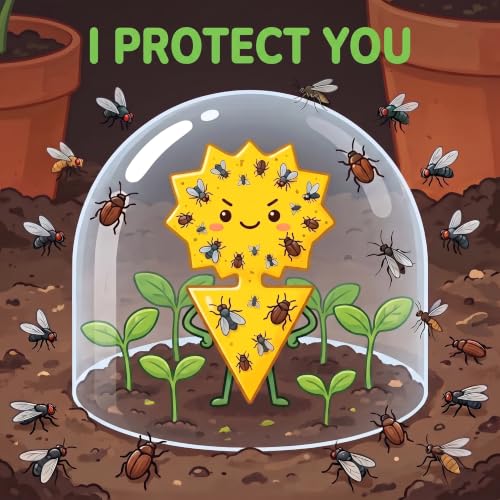 40 Pack Fungus Gnat Traps, Yellow Sticky Fruit Fly Traps for Indoor Plants - size: 40 packs