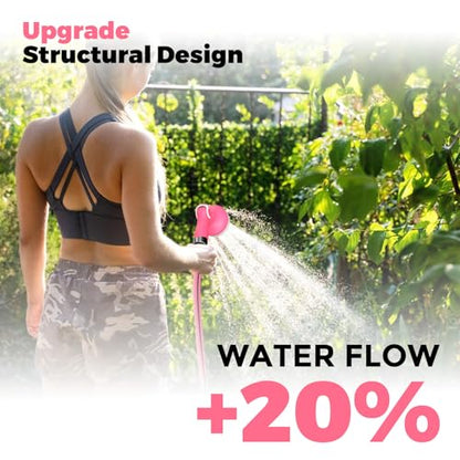 Retractable Garden Hose Reel 5/8 in x100 ft， Wall Mounted Hose Reel - color: Pink, size: 5/8"x100 ft