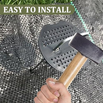 250 Pcs Landscape Staple Gasket Garden Landscape Staples Washer Pad Yard Pins Pad for Outdoor Weed Barrier Fabric Yard Tent (Black)