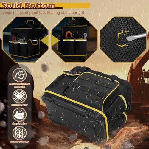 Marscamd 16-inch Tool Bag with Hard Bottom and a Detachable Divider