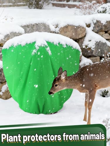 3Pcs 39.3x39.3" 70GSM Thick Plant Covers Freeze Protection for Winter Shrub - size: 39.3in x 39.3in