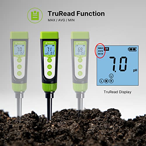 Apera Instruments AI102G GroStar Series GS2 Soil pH Pen Tester Kit for Direct Soil Test and Nutrient Solutions Test with Replaceable Swiss Spear pH Probe, Gen II - style: Soil pH