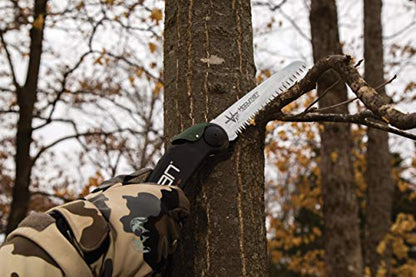 Hooyman Extendable Tree Saw with Compact Design, Detachable Handsaw and Telescoping Pole, No-Slip H-Grip, Impulse Hardened Teeth, and Wrist Lanyard for Tree Trimming, Hunting, Camping, and Outdoors - style: Megabite Extendable Saw Replacement Blade