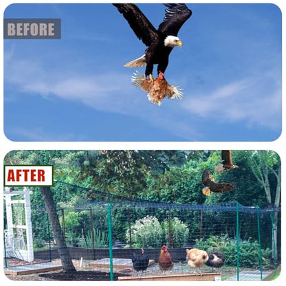 Bird Netting for Garden Protection - 1" Mesh Netting to Cover Chicken Coops - size: 1", 50' x 100'