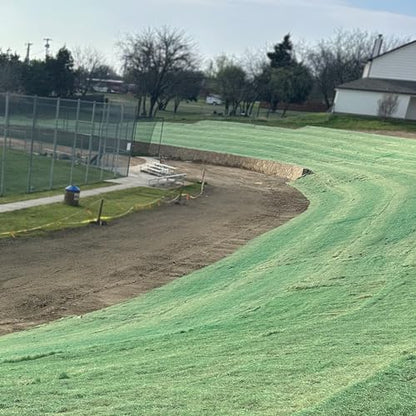 American Excelsior QuickGRASS Pro - 4'x50'- Green Biodegradable Jute Net Erosion Control Blanket Landscape Roll
