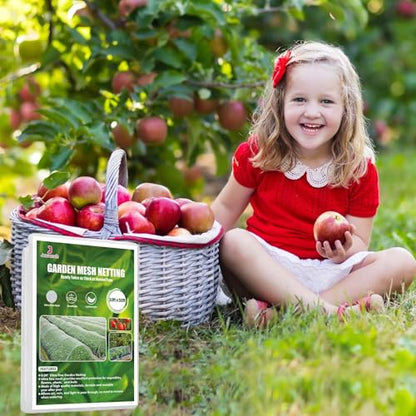 Jevrench 10 x 50 ft Garden Netting Row Cover, Ultra Fine Mesh for Plants - size: 10ft x 50ft