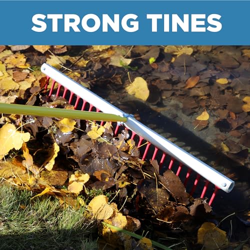 Jenlis Weed Raker Heavy Duty Aluminum Weed Removal Rake, Light Weight
