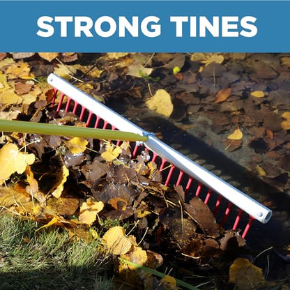 Jenlis Weed Raker Heavy Duty Aluminum Weed Removal Rake, Light Weight