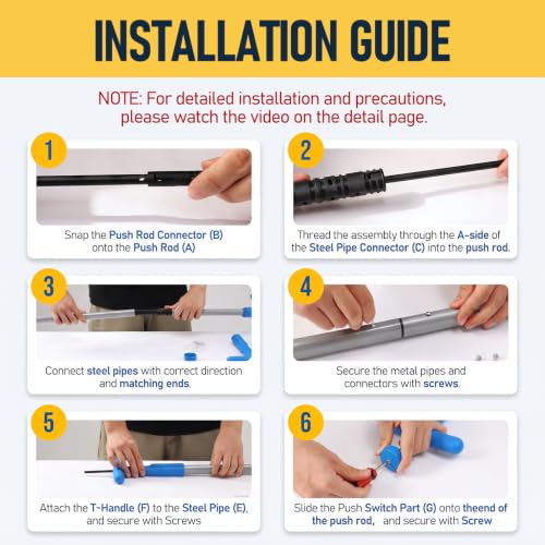 PASAMIC Stand Up Weed Puller Tool with Long Handle, 36in Weeding Tool with 3-Claw Steel Tip & Ejector Button, Rustproof Weeding Tools Gardening & Weed Remover for Garden, Blue