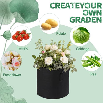 10 Pack Lily Plant Pots for Pond, Aquatic Pond Planter for Pond Reusable Pond Plant Basket Grow Bags for Pond, Aquatic Plants, Potato, Carrot, Onion, Flower - size: 3 Gallon