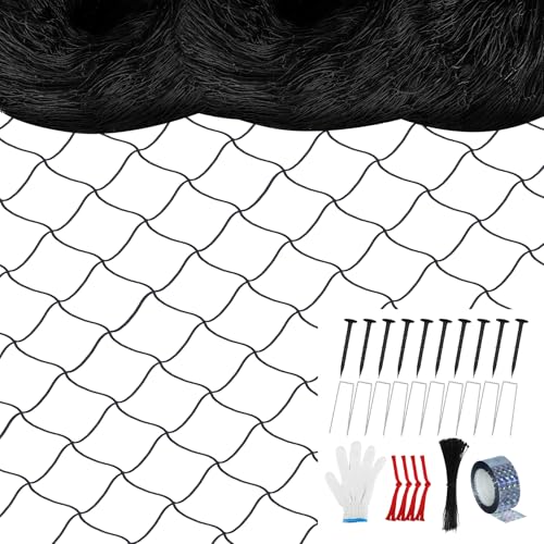 25 x 50 Ft Bird Netting with 2.4" Square Mesh Bird Net for Chicken Coop