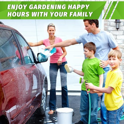 AUTOMAN Garden Hose Nozzle Sprayer - 10 Spray Patterns, 2 Pack Thumb Control Water Hose Nozzle Outdoor, Heavy Duty Spray Nozzles for Watering Garden, Cleaning Window, Washing Car, Showering Pets - color: Lawngreen