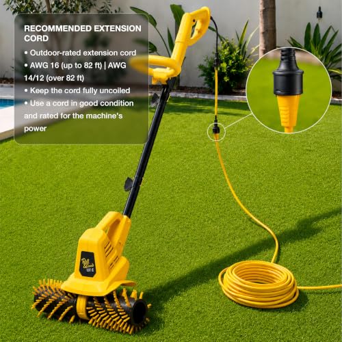 Roll & Comb 131E Artificial Grass Sweeper, Corded Electric