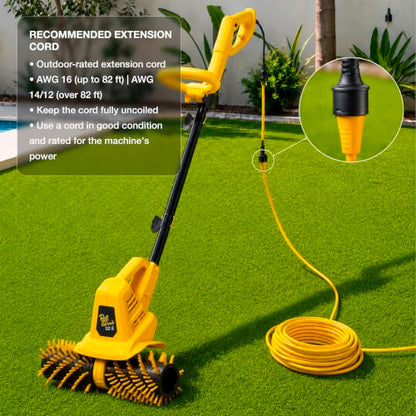Roll & Comb 131E Artificial Grass Sweeper, Corded Electric