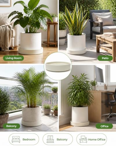 Plant Caddy with Wheels 12 Inch, Indoor Outdoor Rolling Plant Saucer - size: 12.5-inch