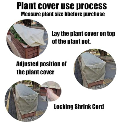 EJW Planter Cover, Plant Covers Freeze Protection,4 Pack 59"*17.7"x15.7" Planter Covers for Winter, Frost Cloths for Outdoor Plants, Raised Bed Covers for Winter. - size: 4PCS-59*17.7*15.7(inch)