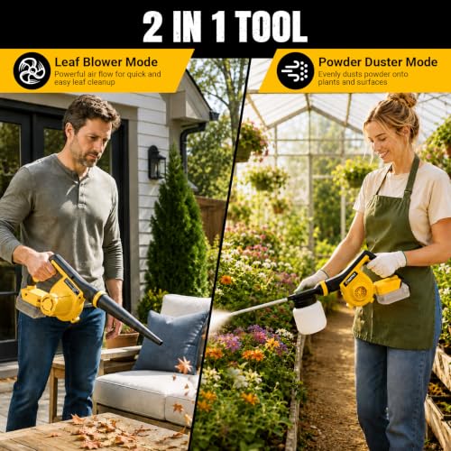 Electric Diatomaceous Earth Duster Compatible with Dewalt 20V Battery