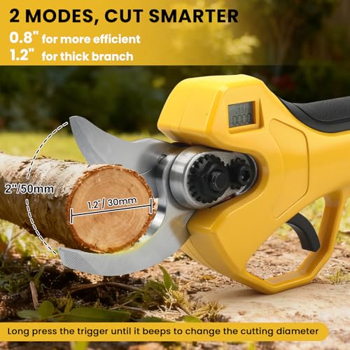 2-in-1 Cordless Pole Pruning Shears for Dewalt 20V Battery (No Battery) - style: 2 in 1 Yellow for DeWalt 20V
