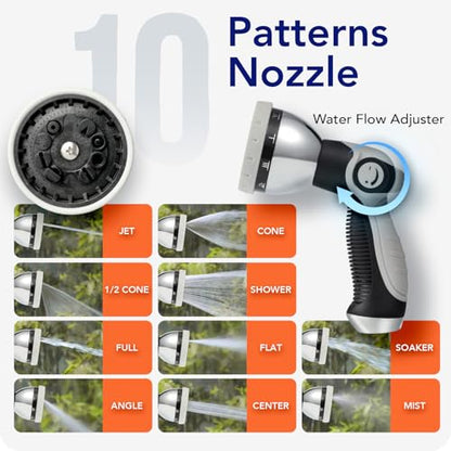 1/2" x 100 FT Heavy Duty Retractable Garden Hose Reel, Grey - color: Grey, size: 1/2" 100 FT
