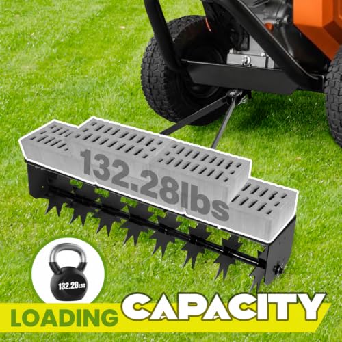33" Plug Aerator Tow Behind, 133LBS Tow Behind Spike Lawn Aerator