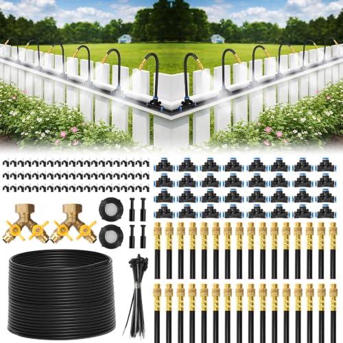 Bluepro 200FT Drip Irrigation System with Brass Splitter & Copper Nozzles - size: 200.1FT