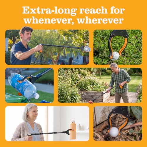 EZPIK Classic 40” Folding Grabber Reacher Tool with Dual Magnets, Heavy Duty Trash Picker Upper Grabber for Seniors & Disabled Users, Aluminum Pickup Tool for Everyday Reaching Aids (Black) - size: 40" Classic (Pack of 1) - Black